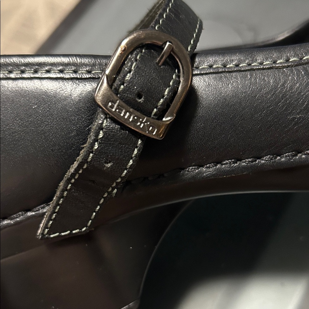 Dansko Black Embroidered Mary Jane Shoes - Picture 14 of 14